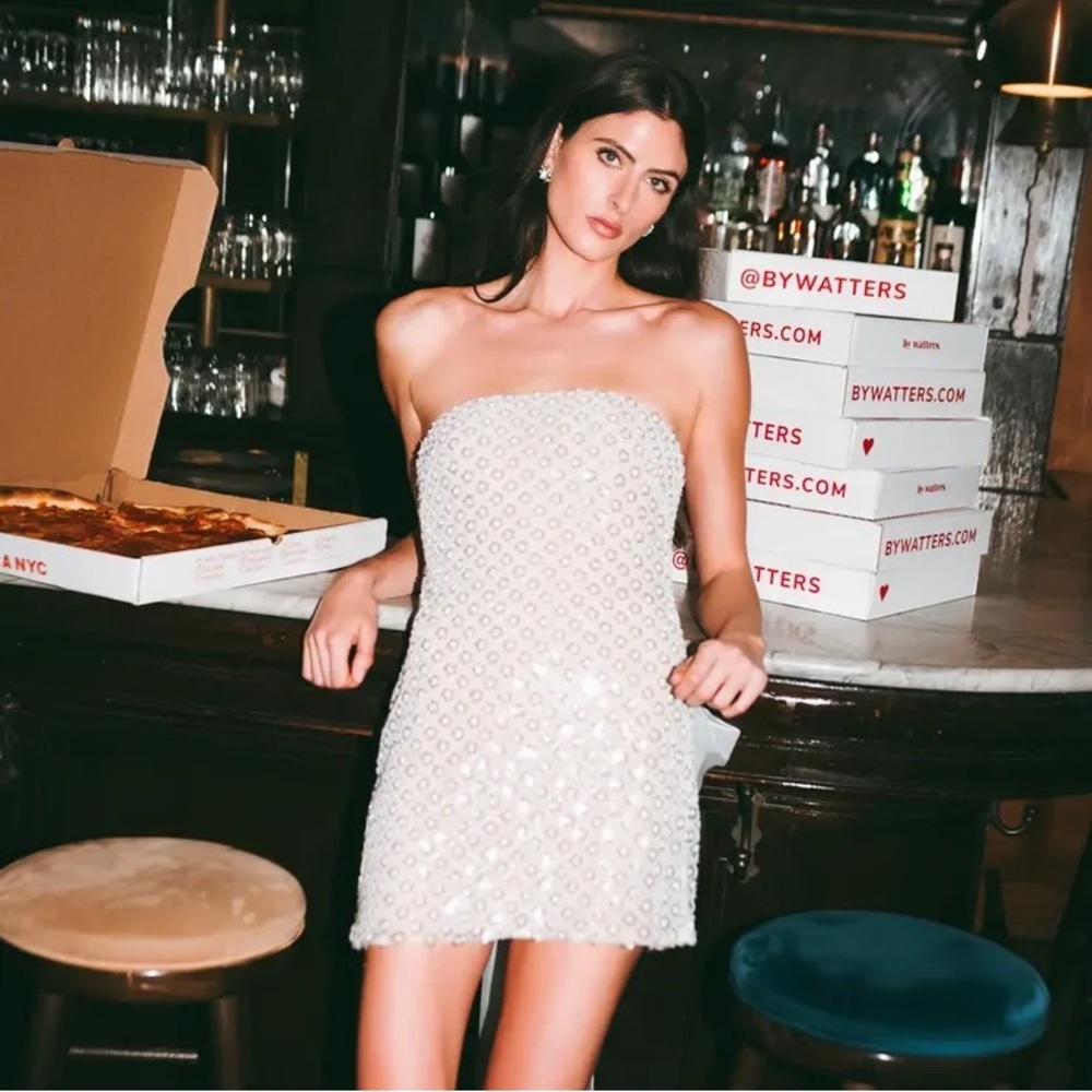 By Watters Crescendo Strapless Mini Dress